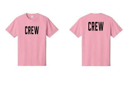 NYC Factory Crew T-Shirt for Event Staff & Production Teams (Classic) - Front + Back - Candy Pink