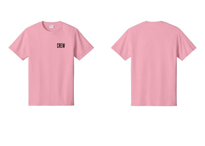 NYC Factory Crew T-Shirt, Condensed Lettering - Chest Only - Candy Pink