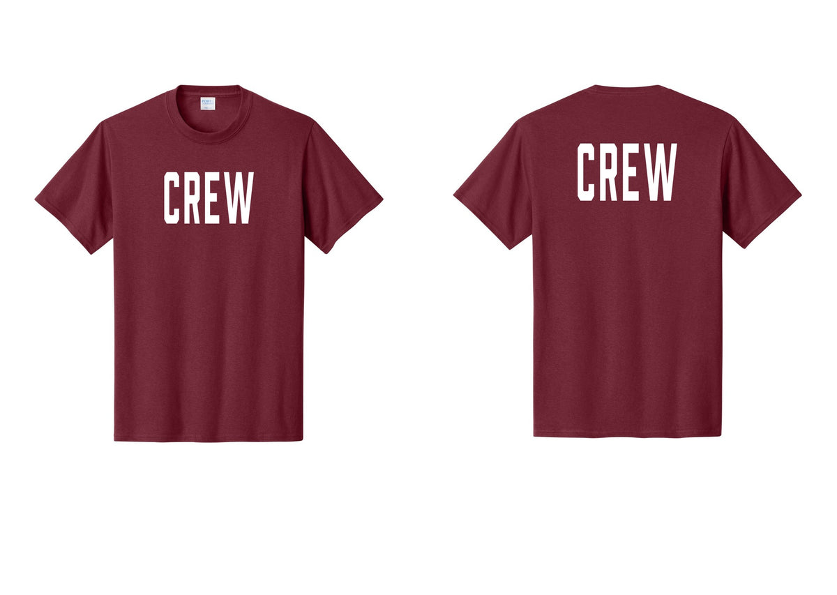 NYC Factory Crew T-Shirt for Event Staff & Production Teams (Classic) - Front + Back - Cardinal