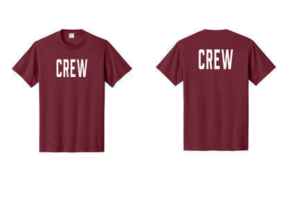 NYC Factory Crew T-Shirt for Event Staff & Production Teams (Classic) - Front + Back - Cardinal