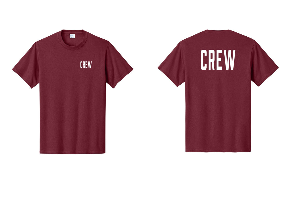 NYC Factory Crew T-Shirt for Event Staff & Production Teams (Classic) - Chest + Back - Cardinal
