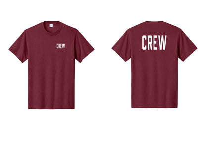 NYC Factory Crew T-Shirt for Event Staff & Production Teams (Classic) - Chest + Back - Cardinal