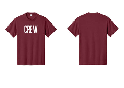 NYC Factory Crew T-Shirt, Condensed Lettering - Front Only - Cardinal