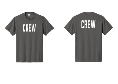 NYC Factory Crew T-Shirt for Event Staff & Production Teams (Classic) - Front + Back - Charcoal