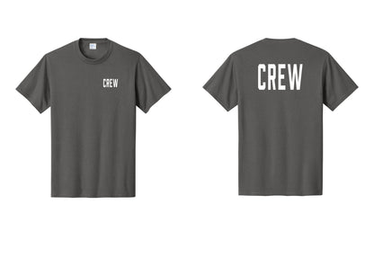 NYC Factory Crew T-Shirt for Event Staff & Production Teams (Classic) - Chest + Back - Charcoal
