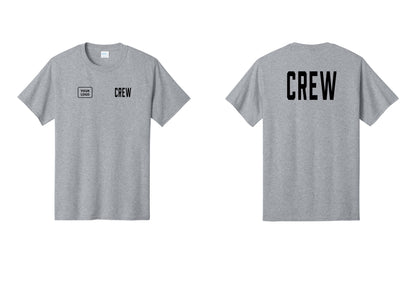 NYC Factory Custom Work Crew Uniform Tee with Your Logo (Classic) - CREW + Your Logo + Back - Athletic Heather