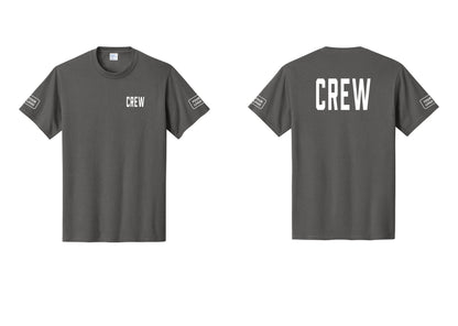 NYC Factory Custom Work Crew Uniform Tee with Your Logo (Classic) - Chest + Back + Your Logo Sleeves - Charcoal