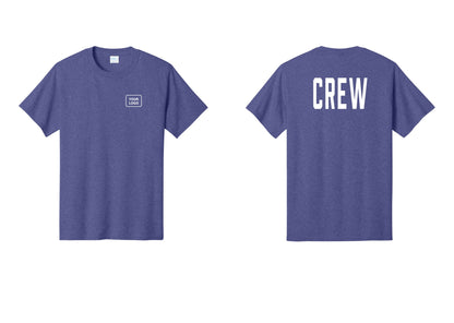 NYC Factory Custom Work Crew Uniform Tee with Your Logo (Classic) - Your Logo + Back - Heather Purple