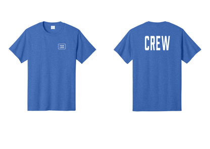 NYC Factory Custom Work Crew Uniform Tee with Your Logo (Classic) - Your Logo + Back - Heather Royal