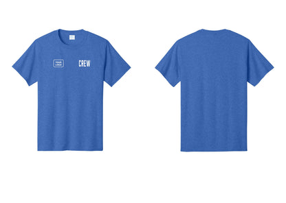 NYC Factory Custom Work Crew Uniform Tee with Your Logo (Classic) - CREW + Your Logo - Heather Royal