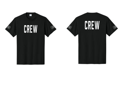 NYC Factory Custom Work Crew Uniform Tee with Your Logo (Classic) - Front + Back + Your Logo Sleeves - Black