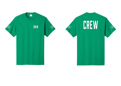 NYC Factory Custom Work Crew Uniform Tee with Your Logo (Classic) - Chest + Back + Your Logo Sleeves - Kelly