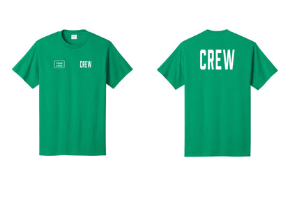 NYC Factory Custom Work Crew Uniform Tee with Your Logo (Classic) - CREW + Your Logo + Back - Kelly