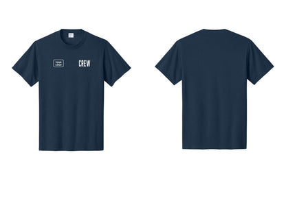 NYC Factory Custom Work Crew Uniform Tee with Your Logo (Classic) - CREW + Your Logo - Navy