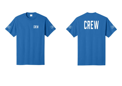 NYC Factory Custom Work Crew Uniform Tee with Your Logo (Classic) - Chest + Back + Your Logo Sleeves - Royal