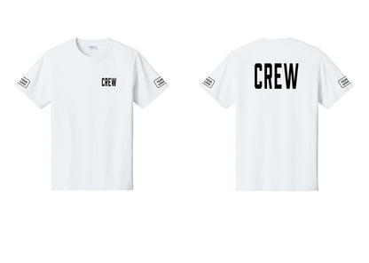 NYC Factory Custom Work Crew Uniform Tee with Your Logo (Classic) - Chest + Back + Your Logo Sleeves - White