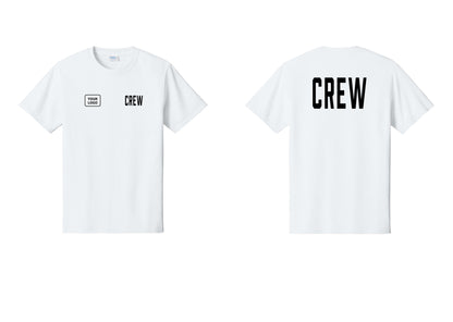 NYC Factory Custom Work Crew Uniform Tee with Your Logo (Classic) - CREW + Your Logo + Back - White