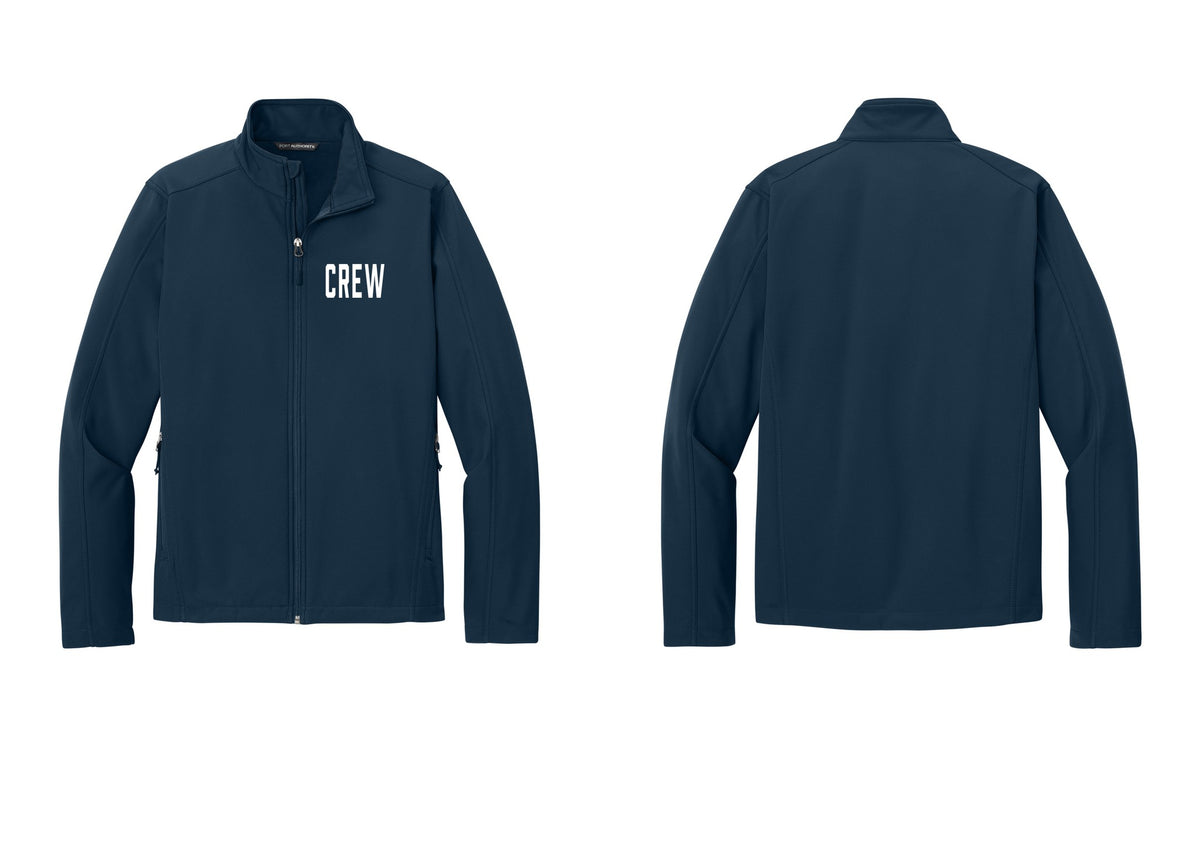NYC Factory Crew Soft Shell Jacket for Event Staff & Production Teams (Classic) - Chest Only - Dress Blue Navy