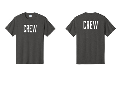 NYC Factory Crew T-Shirt for Event Staff & Production Teams (Classic) - Front + Back - Dark Heather Grey