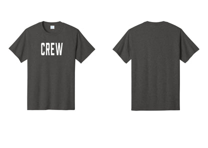 NYC Factory Crew T-Shirt, Condensed Lettering - Front Only - Dark Heather Grey