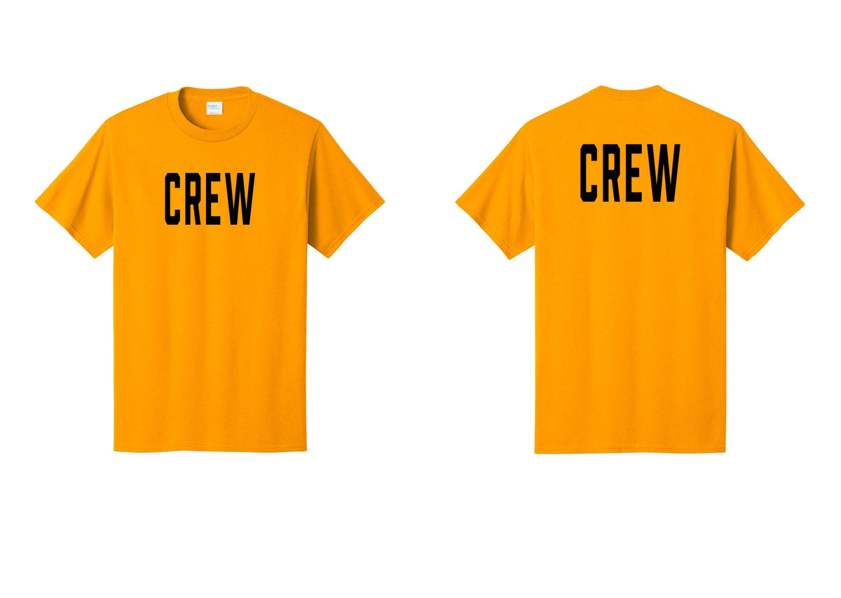 NYC Factory Crew T-Shirt for Event Staff & Production Teams (Classic) - Front + Back - Gold