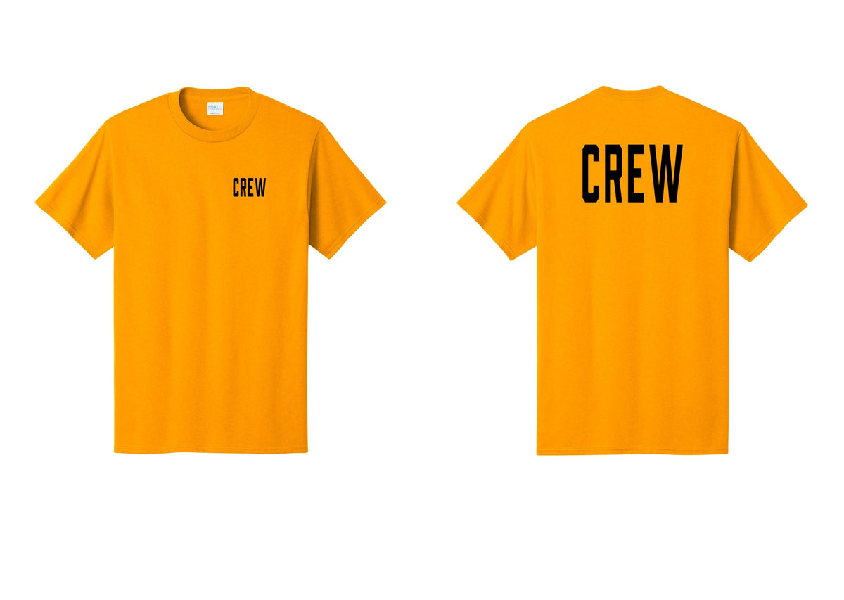 NYC Factory Crew T-Shirt for Event Staff & Production Teams (Classic) - Chest + Back - Gold