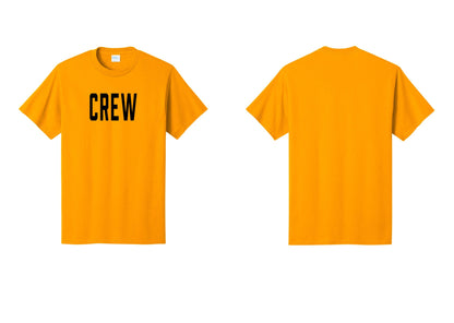 NYC Factory Crew T-Shirt, Condensed Lettering - Front Only - Gold