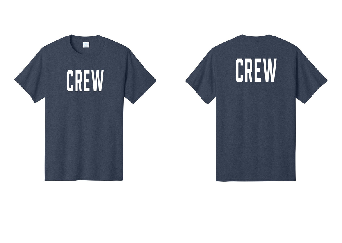 NYC Factory Crew T-Shirt for Event Staff & Production Teams (Classic) - Front + Back - Heather Navy