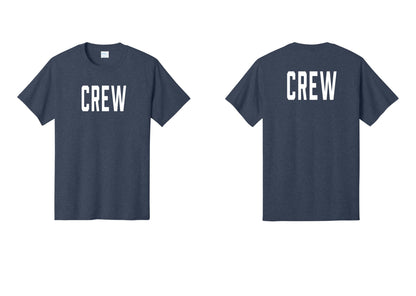 NYC Factory Crew T-Shirt for Event Staff & Production Teams (Classic) - Front + Back - Heather Navy