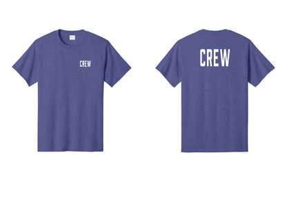 NYC Factory Crew T-Shirt, Condensed Lettering - Chest + Back - Heather Purple