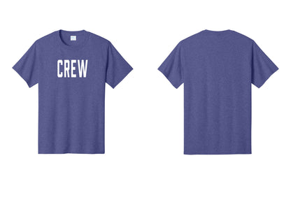 NYC Factory Crew T-Shirt, Condensed Lettering - Front Only - Heather Purple