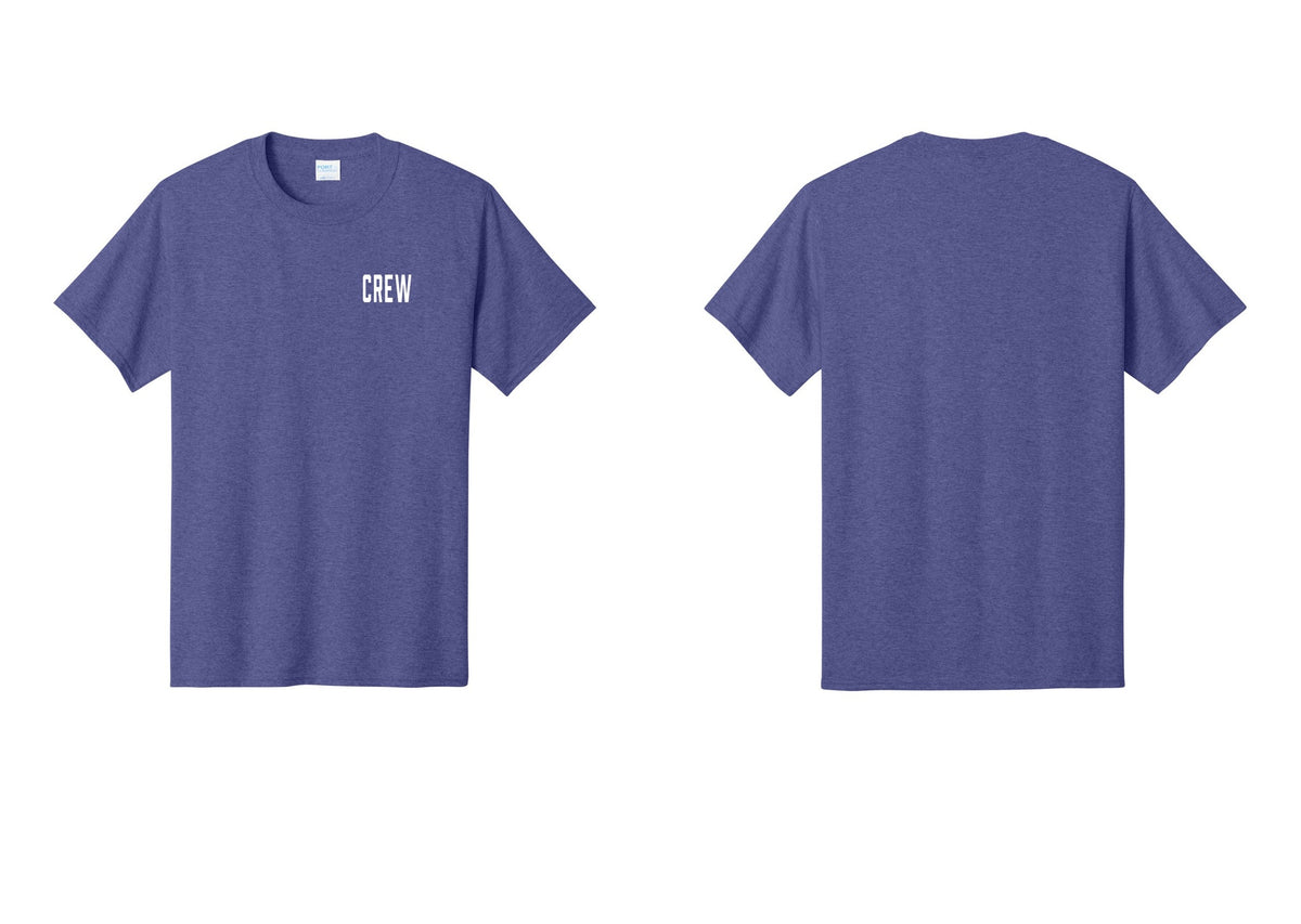 NYC Factory Crew T-Shirt, Condensed Lettering - Chest Only - Heather Purple