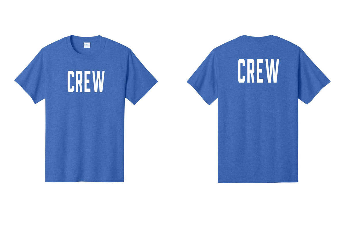 NYC Factory Crew T-Shirt for Event Staff & Production Teams (Classic) - Front + Back - Heather Royal