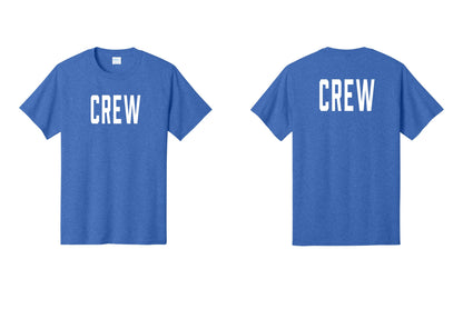 NYC Factory Crew T-Shirt for Event Staff & Production Teams (Classic) - Front + Back - Heather Royal