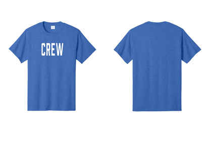 NYC Factory Crew T-Shirt, Condensed Lettering - Front Only - Heather Royal