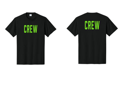 NYC Factory Crew T-Shirt for Event Staff & Production Teams (Classic) - Front + Back - Black / Neon