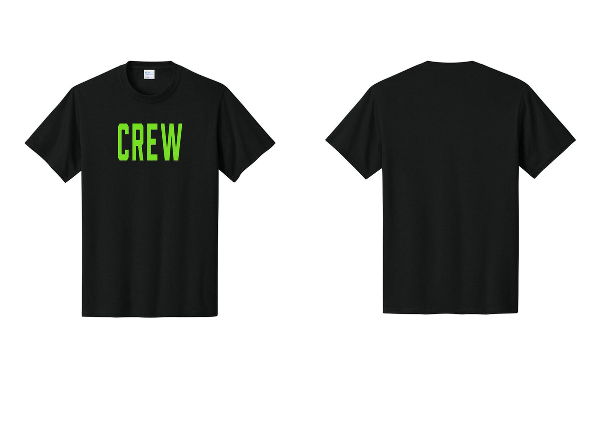 NYC Factory Crew T-Shirt for Event Staff & Production Teams (Classic) - Front Only - Black / Neon
