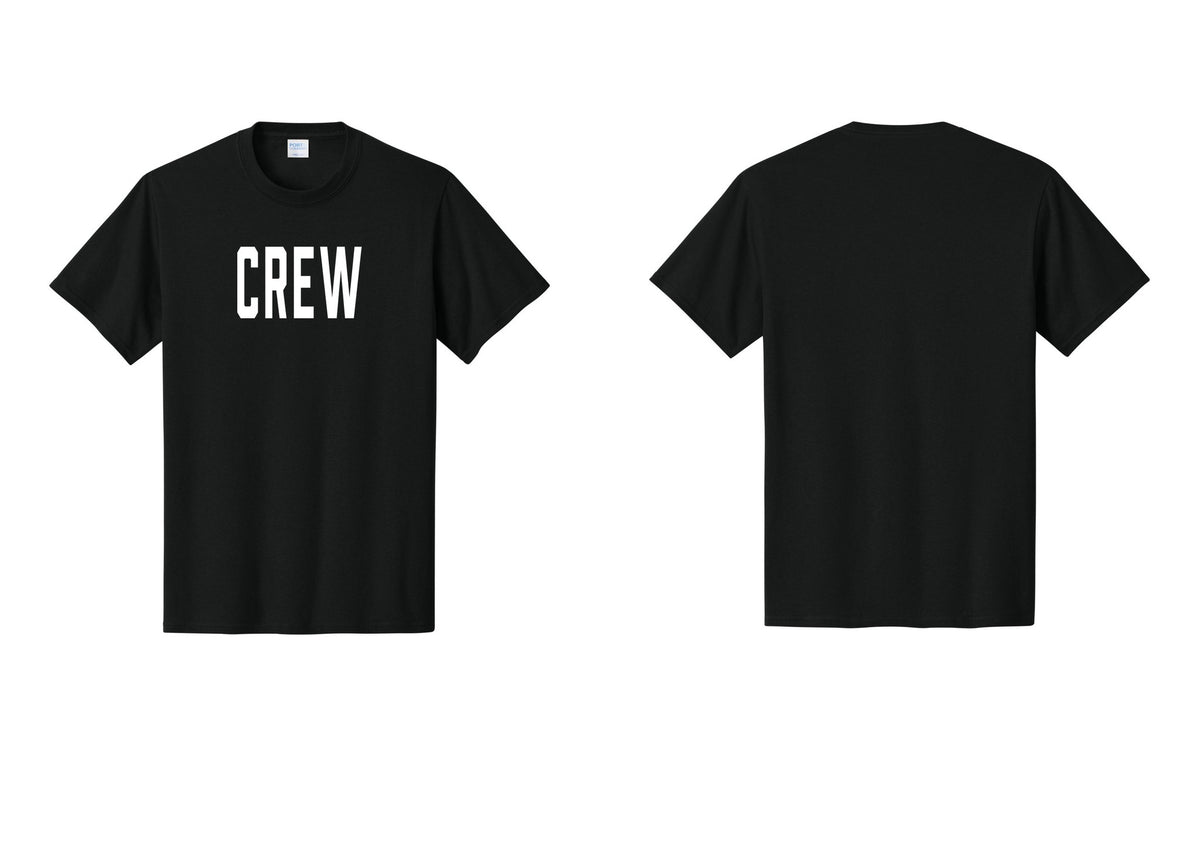 NYC Factory Crew T-Shirt, Condensed Lettering - Front Only - Black