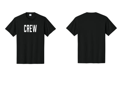 NYC Factory Crew T-Shirt, Condensed Lettering - Front Only - Black