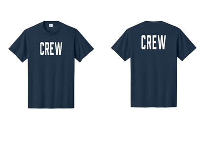 NYC Factory Crew T-Shirt for Event Staff & Production Teams (Classic) - Front + Back - Navy