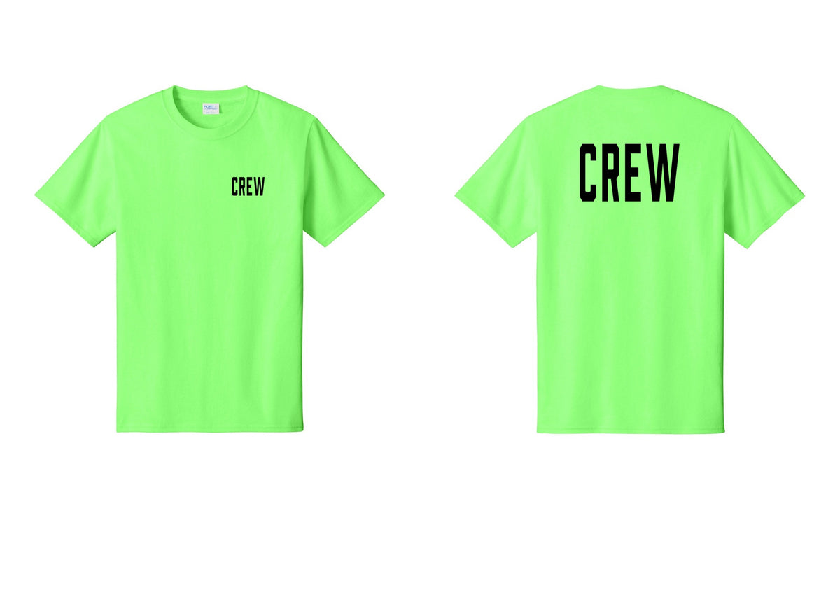 NYC Factory Crew T-Shirt for Event Staff & Production Teams (Classic) - Chest + Back - Neon Green