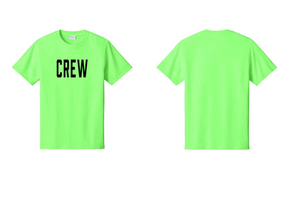 NYC Factory Crew T-Shirt for Event Staff & Production Teams (Classic) - Front Only - Neon Green