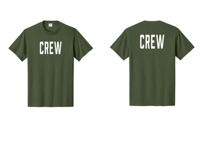 NYC Factory Crew T-Shirt for Event Staff & Production Teams (Classic) - Front + Back - Olive