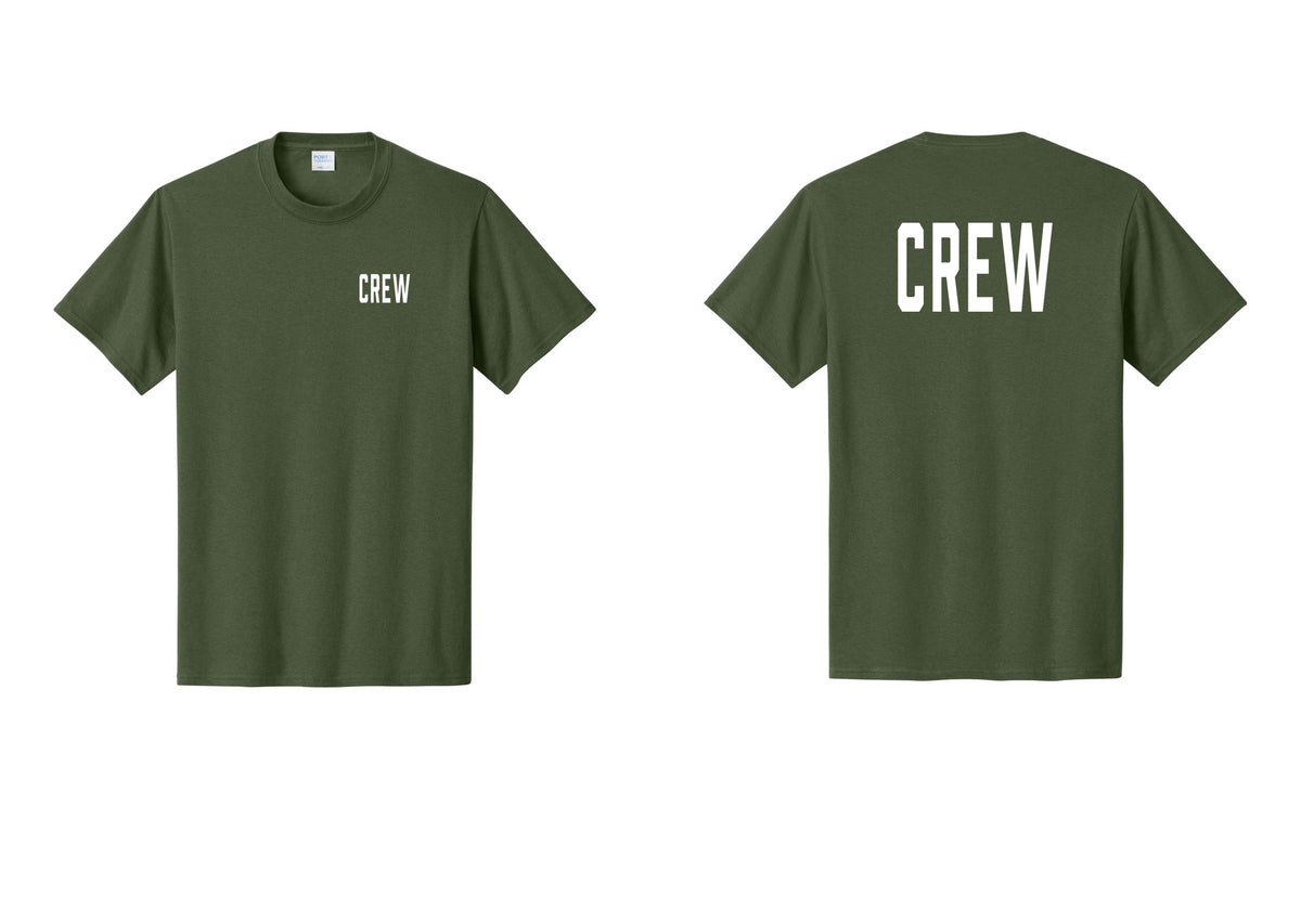 NYC Factory Crew T-Shirt for Event Staff & Production Teams (Classic) - Chest + Back - Olive