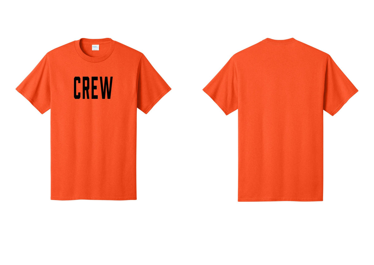 NYC Factory Crew T-Shirt, Condensed Lettering - Front Only - Orange