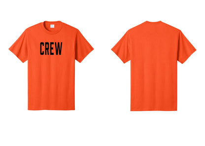 NYC Factory Crew T-Shirt for Event Staff & Production Teams (Classic) - Front Only - Orange
