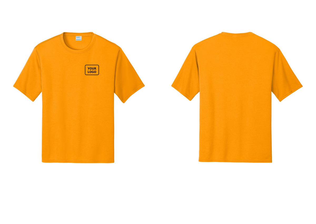 NYC Factory Custom Work Crew Uniform Performance Tee with Your Logo (Classic) - Your Logo Only - Gold