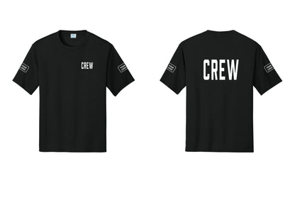 NYC Factory Custom Work Crew Uniform Performance Tee with Your Logo (Classic) - Chest + Back + Your Logo Sleeves - Black