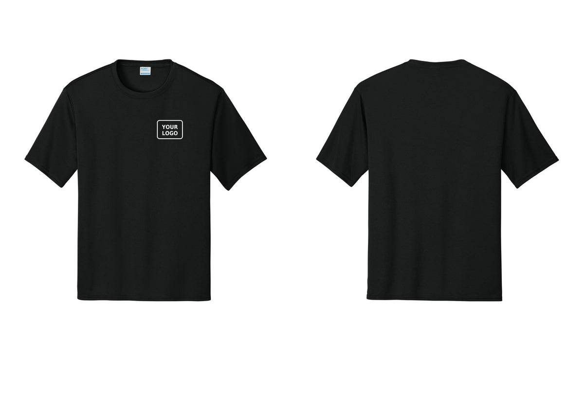 NYC Factory Custom Work Crew Uniform Performance Tee with Your Logo (Classic) - Your Logo Only - Black