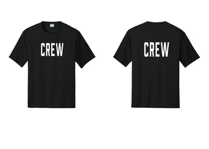 NYC Factory Crew Performance T-Shirt for Event Staff & Production Teams (Classic) - Front + Back - Black